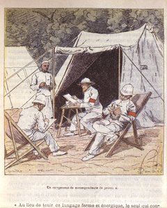 مراسلو الحرب الفرنسيون في مدغشقر وقت ضمها من قبل فرنسا 1895-96 (لون ليثو) بواسطة تفجير لويس تشارلز