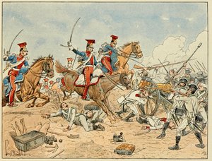 رسم توضيحي مأخوذ من كتاب "أبطال الأخت" ، وهو روايات قصصية كتبها ديك دي لونلاي ورسمها لويس بومبلد (1862-1927) بواسطة تفجير لويس تشارلز