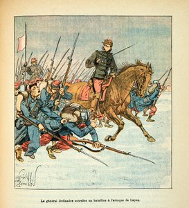 L'Armee de la Loire de Eugene Sergent ، dit Grenest ، رسمها لويس بومبلد (1862-1927) (الحرب الفرنسية الألمانية ؛ حملة 1870-1871): قام الجنرال ديفلاندر بتدريب كتيبة لمهاجمة Laye في ديسمبر 1870 ، مجموعة جزئية بواسطة تفجير لويس تشارلز
