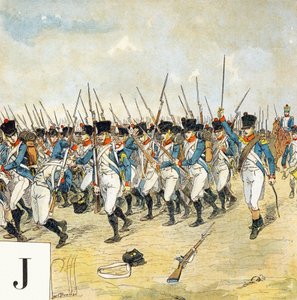 حرف J: حارس شاب ، "Je serai soldat" (سأكون جنديًا) - الأبجدية العسكرية بواسطة تفجير لويس تشارلز