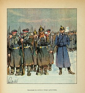 The Armee of the Loire بقلم يوجين سيرجنت ، المعروف باسم جرينست ، رسمه لويس بومبلد (1862-1927) (الحرب الفرنسية الألمانية ؛ حملة 1870-1871): إبطال بعض القوات البروسية في 1870 ، مجموعة خاصة بواسطة تفجير لويس تشارلز