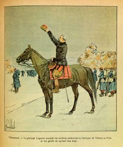 الجيش الشرقي ليوجين رقيب ، المعروف باسم جرينست ، رسمه لويس بومبلد (1862-1927) (الحرب الفرنسية الألمانية ؛ حملة 1870-1871): معركة فيليرسكسيل ، يناير 1871 ، قاد الجنرال لوجيرو المتحرك الجوراسي إلى هجوم Villers La Ville an بواسطة تفجير لويس تشارلز