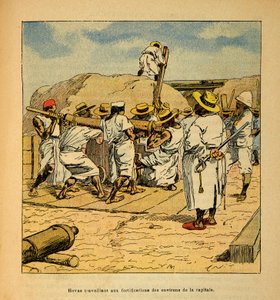 الحرب في مدغشقر - التاريخ القصصي للبعثات الفرنسية 1885-1895 بقلم هنري جالي ديت غالليشيت (1854-1922) ، رسمها لويس بومبلد (1862-1927): عمل هوفاس في تحصينات العاصمة في عام 1895 ، مجموعة خاصة بواسطة تفجير لويس تشارلز