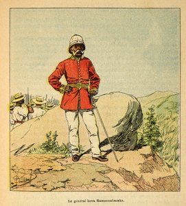 الحرب في مدغشقر - التاريخ القصصي للبعثات الفرنسية 1885-1895 بقلم هنري غالي ديت غاليشيت (1854-1922) ، رسمها لويس بومبلد (1862-1927): صورة للجنرال هوفا راماسومبازاها ، مجموعة خاصة بواسطة تفجير لويس تشارلز