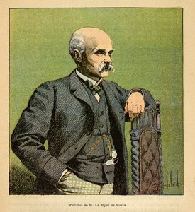 الحرب في مدغشقر - التاريخ القصصي للبعثات الفرنسية 1885-1895 بقلم هنري غالي ديت غاليشيت (1854-1922) ، رسمها لويس بومبلد (1862-1927): صورة شخصية إم. لو مير دي فيلرز (1833-1918) مقيم عام مدغشقر عام 1886 ، خاص بواسطة تفجير لويس تشارلز