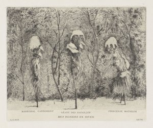 تكوين خيالي عن الحرب الفرنسية البروسية Mes rosiers en hiver (العنوان على الكائن) بواسطة لويس تشارلز هورا سيكاما