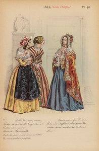 أزياء فرنسية 1844، لويس فيليب (طباعة حجرية ملونة)