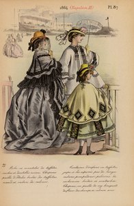 أزياء فرنسية 1864، نابليون الثالث (طباعة حجرية ملونة)