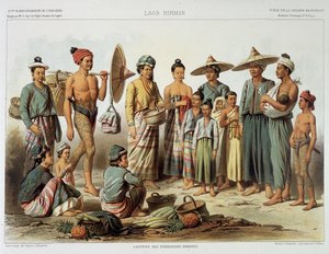 سكان لاوس حوالي عام 1870 في "" رحلة الاستكشاف في الهند الصينية 1866-1868 "بقلم فرانسيس غارنييه باريس