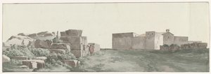 Profiel van de binnenmuren en buitenmuren van de oude stad Manduria الملف الشخصي للجدران الداخلية والخارجية لماندوريا القديمة (العنوان على الكائن) رحلات في إيطاليا وصقلية ومالطا - 1778 (عنوان السلسلة) بواسطة لويس دوكروس