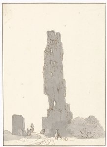 Ruïne van toren langs de grote weg tussen Terracina en Fondi Torre delle Sette facciate على الطريق الرئيسي بين Terracina & Fondi (العنوان على الكائن) رحلات في إيطاليا وصقلية ومالطا - 1778 (عنوان السلسلة) بواسطة لويس دوكروس