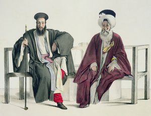 كاهن يوناني وتركي ، نقشهما تيري براذرز ، 1825 بواسطة لويس دوبري