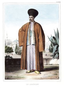 أرمني. في "" رحلة إلى أثينا والقسطنطينية ، أو مجموعة صور ومناظر وأزياء يونانية وعثمانية ، رسمت على أماكن بعد الطبيعة والطباعة الحجرية والألوان بواسطة لويس دوبري (1789-1837) ، تلميذ داود ، 1825.