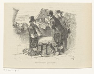 بائع كتب على رصيف في باريس Les bouquinistes des quais de Paris (العنوان على الكائن) بواسطة لويس إرنست ليساج
