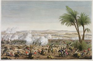معركة مصر الجديدة ، 29 Ventose ، السنة 8 (20 مارس 1800) منقوش بواسطة Edme Bovinet (1767-1832) (aquatint)