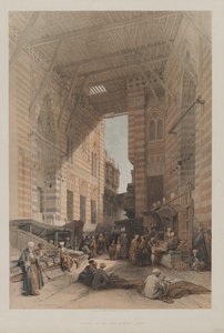 مصر والنوبة ، المجلد الثالث: بازار تجار الحرير ، القاهرة ، 1848. بواسطة لويس هاجي