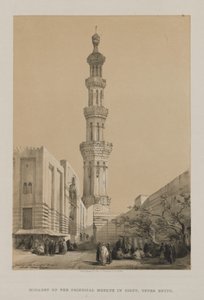 مصر والنوبة ، المجلد الثالث: مئذنة المسجد الرئيسي سيوت ، صعيد مصر بواسطة إف جي مون ، 20 شارع ثريدنيدل ، لندن