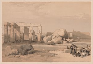 مصر والنوبة: المجلد الثاني - رقم 4 ، شظايا العملاق الكبير ، في ممنونوم ، 1838. بواسطة لويس هاجي