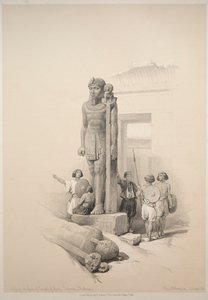 مصر والنوبة: المجلد الثاني - رقم 7 ، كولوسي في وادي صابوة ، 1838. بواسطة لويس هاجي