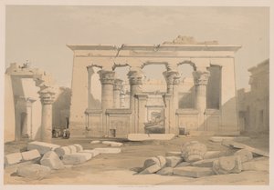 مصر والنوبة: المجلد الأول - رقم 28 ، رواق معبد كلابشي ، 1838.