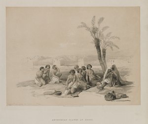 مصر والنوبة ، المجلد الأول: العبيد الحبشيون يستريحون في كورتي-النوبة ، 1847. بواسطة لويس هاجي