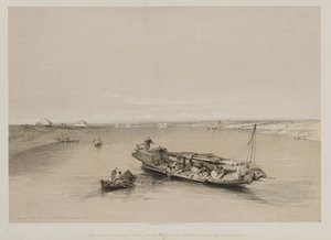 مصر والنوبة ، المجلد الأول: منظر على النيل يتطلع إلى أهرامات داشور وسكارا ، 184 بواسطة لويس هاجي