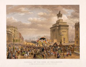 جنازة دوق ولينغتون ، 18 نوفمبر 1852 ، حانة. 1853. بواسطة لويس هاجي