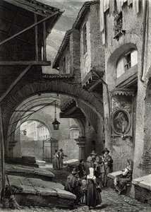 الغيتو ، روما ، محفورة من قبل SV Hunt ، شركة Cassell und ، 1847 بواسطة لويس هاجي