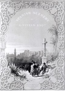 صفحة عنوان "المشهد الإسباني" لجورج فيفيان ، نُشر عام 1838 بواسطة لويس هاجي