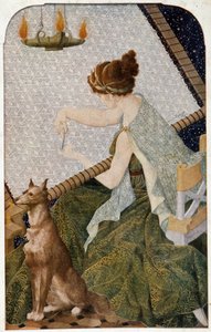Penelope مع نسيجها - لوحة مطرزة من قبل H. de Rudder بواسطة لويس هنري دي رودر