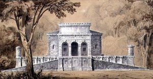 منظر لقوات الدرك الإمبراطورية ، حوالي عام 1825 (قلم حبر وحبر وغسل على ورق) بواسطة لويس هيبوليت ليباس
