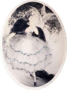 سيدة ذات حمامين بواسطة لويس إيكارت