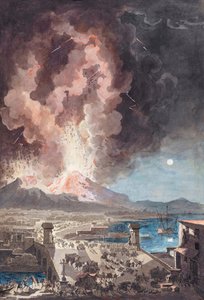 ثوران بركان جبل فيزوف بإيطاليا عام 1779. بواسطة لويس جان (بعد) ديسبريز