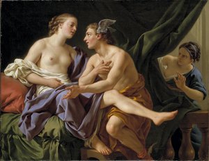 ميركيور ، هيرس وأغلاور - ميركوري ، هيرس وأغلوروس ، بقلم لاغريني ، لويس جان فرانسوا (1725-1805). زيت على قماش بواسطة لويس جان فرانسوا لاغرينه