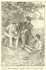 Illustration for Tom Browns School-Days (engraving) بواسطة لويس جون ريد