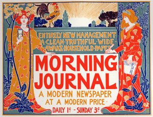 المؤلفات. مورنينغ جورنال ، جريدة. ملصق لويس ريد ، الولايات المتحدة الأمريكية ، حوالي عام 1895 (ملصق) بواسطة لويس جون ريد