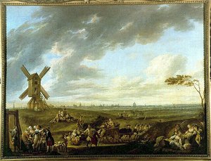 منظر لليل التقطه ديو دي مارك - بقلم لويس جوزيف واتو ديت واتو دي ليل (1731-1798) ، متحف ليل