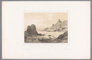 منظر Kullaberg في Kattegat كولين / كولين (العنوان على الكائن) وجوه في الدول الاسكندنافية (عنوان المسلسل) Vues du Nord. Suede (عنوان السلسلة على الكائن) بواسطة جورج اميل ليبرت