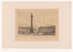 منظر لكولون فاندوم Colonne de la Place Vendôme (العنوان على الكائن) وجوه داخل وحول باريس (عنوان المسلسل) باريس (عنوان المسلسل على الكائن) بواسطة Gihaut frères