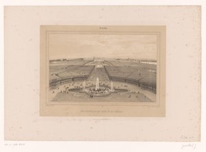 منظر لحدائق فرساي Vue générale du Parc et du Château (العنوان على الكائن) وجوه داخل وحول باريس (عنوان المسلسل) فرساي (عنوان المسلسل على الكائن)