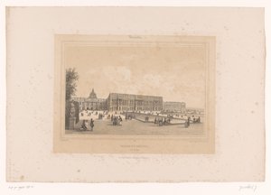 منظر لقصر فرساي من الحدائق Façade du Château ، Côté du Parc (العنوان على الكائن) وجوه داخل وحول باريس (عنوان المسلسل) فرساي (عنوان المسلسل على الكائن) بواسطة Gihaut frères