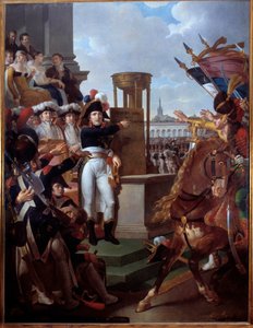 Napoleon Bonaparte (1769-1821) proclaiming the Cisalpine Republic in Milan 9/07/1797 Painting by Louis Lafitte (1770-1828) 1797 Sun. 2,52 x 3,34 m. Island of Aix, Napoleonian Museum بواسطة لويس لافيت