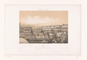 منظر للأرسنال في ميناء بريست بريست. Vue des Corderies hautes et basses، Bagne en Hôpital Clermontonnerre (العنوان على الكائن) فرنسا المعاصرة (عنوان المسلسل) La France de nos jours (عنوان السلسلة على الكائن)