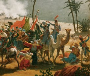 معركة أبوقير (زيت على قماش) بواسطة لويس ليجون