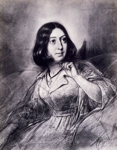 صورة لجورج ساند ، الاسم المستعار لأمانتين-لوسيل-أورور دوبين (باريس بواسطة لويس ليوبولد بويلي