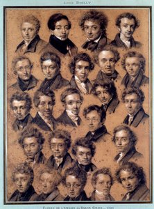 صورة لطلاب مرسم الرسام أنطوان جان جروس (1771-1835) رسمها لويس ليوبولد بويلي (1761-1845) 1820 باريس ، ب. بواسطة لويس ليوبولد بويلي