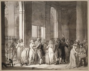 الأروقة في القصر الملكي بواسطة Louis Leopold Boilly
