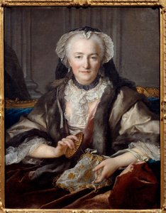 صورة مدام دانج تطرق وهي زوجة المزارع الجنرال ف.ب.دانج دو فاي - رسم لويس توكيه (1696-1772) 1753 صن. 0،83 × 0،63 م - صورة آن جاري ، مدام دانج (في عام 1721 تزوجت من فرانسوا بالتازار دانج دو فاي (1696-1777) بواسطة لويس توك