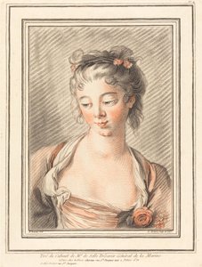 تمثال نصفي لامرأة شابة تنظر إلى الأسفل ، 1773 أو بعد ذلك. بواسطة لويس مارين بونيه