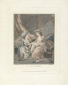 الأم مع الطفل والخادمة Les soins maternels (العنوان على الكائن) بواسطة لويس مارين بونيه